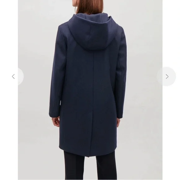 COS Cashmere Wool Hooded Coat - Picture 4 of 9